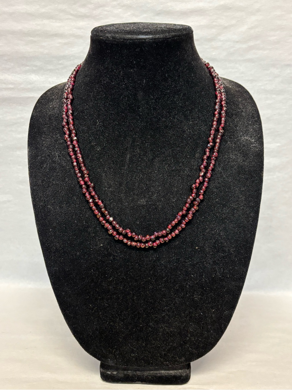 Garnet Beaded 46 Inch Necklace 5928